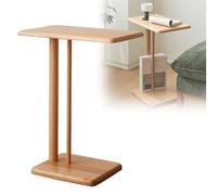 BOERYOU Tavolino da caffè a forma di C in legno massello, tavolino laterale a forma di C, tavolino rimovibile e multifunzione, per soggiorno, camera degli ospiti, decorazione per la casa