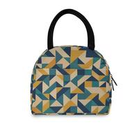 BOESI Multi Color Patch Lunch Bag Isolato Lunch Box Unisex Riutilizzabile Lunch Box per Ufficio Picnic