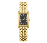 BOFAN Orologio da donna in oro con bracciale vintage, cassa rettangolare, quadrante romano, strumento di regolazione incluso, resistente all'acqua, Nero e oro.