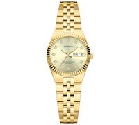 BOFAN Orologio da donna vintage con quadrante con diamanti di lusso, display con data e settimana, cinturino in acciaio inox, impermeabile. Strumento di regolazione incluso (tutto oro)