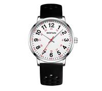 BOFAN Orologio da infermiera per infermiere, professionisti medici, studenti, medici con vari colori medici, quadrante facile da leggere, seconda mano e 24 ore, cinturino in silicone morbido e traspirante, resistente all'acqua., Nero-bianco