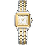 BOFAN Orologio da polso da donna Easy Reader, al quarzo, con cinturino in acciaio inossidabile, quadrante romano bianco, impermeabile, cinturino regolabile incluso