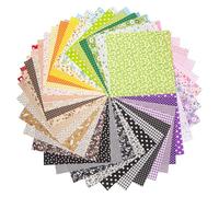 Bofanze 70 Pezzi Tessuti Stampati Cotone 20×20cm Moltitudine di Motivi Tessuti Patchwork Floreale Quadrati Cotone Stoffe Trapuntatura Stoffa Patchwork per Artigianato DIY Processo di cucito