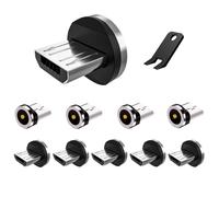 Boffdock 10Pcs 1-Pin Connettore Magnetico Punte Testa per Micro USB Android Dispositivi con 1 Punto di Contatto