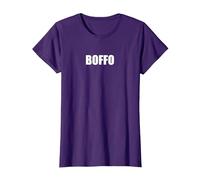 Boffo - Tipografia Parola Divertente Maglietta, Donna, Viola, M