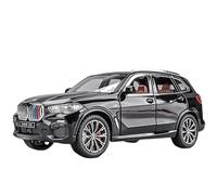 BOFSMXXNP Modellino auto scala Modello In Lega Di Alta Qualità In Scala 1:24 For BMW X5 SUV, Vero Fuoristrada In Metallo Pressofuso Con Suono E Luce. Modellino auto lega(Black)