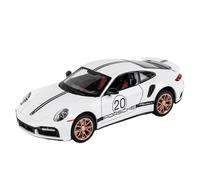 BOFSMXXNP Modellino auto scala Modello In Lega Di Auto Sportiva Porsche 911 GTR CSR2 In Miniatura, Scala 1:24, In Metallo Pressofuso, Con Volante. Modellino auto lega(911 White)