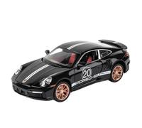 BOFSMXXNP Modellino auto scala Modello In Lega Di Auto Sportiva Porsche 911 GTR CSR2 In Miniatura, Scala 1:24, In Metallo Pressofuso, Con Volante. Modellino auto lega(911 Black)