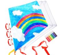 BOFUNX 3pcs Kit di Aquiloni per Bambini 60 * 70 cm Aquilone Fai da Te con Penna ad Acquerello e Bobine di Aquilone per Bambini Regalo Giochi All'aperto