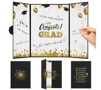 BOFUNX Grande Biglietto Auguri Laurea Biglietto Regalo Laurea Libro degli Ospiti Laurea per Firma Auguri di Laurea Congratulazioni Idea Regalo Creativo Fai da Te