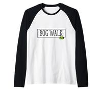 Bog Walk Country Giamaica Viaggio in famiglia Giamaicano Uomini Donne Maglia con Maniche Raglan
