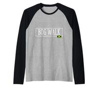 Bog Walk Country Jamaica Family Trip Giamaicani Uomini Donne Maglia con Maniche Raglan