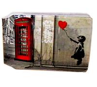 BOGAF UK, Portafogli Multicolore Multicolour 10x Banksy Telephone Box Wallets
