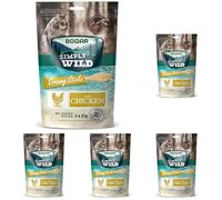 Bogar - Simply Wild - Snack gatti - Cibo per gatti - Integratore alla normale alimentazione - Stick gatto cremoso gusto Pollo - Per i momenti di interazione - 5x15g (Confezione da 5)