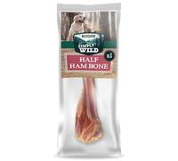 Bogar - Simply Wild - Snack per cani - Cibo per cani - Integratori a forma di mezzo osso di prosciutto - 100% maiale essiccato - Masticativi con funzione di premietti per il tuo cane