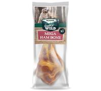 Bogar - Simply Wild - Snack per cani - Cibo per cani - Integratori a forma di osso di prosciutto grande - 100% maiale essiccato - Masticativi con funzione di premietti per il tuo cane