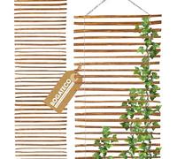 BOGATECO Griglia per traliccio in nocciola per piante rampicanti, 100 x 200 cm, marrone, 2 misure a scelta, ideale per il giardino, il balcone e la terrazza, la privacy