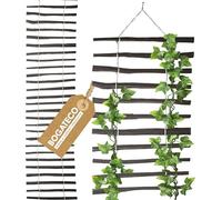 BOGATECO Griglia per traliccio in nocciola per piante rampicanti, 50 x 200 cm, colore nero, ideale per il giardino, il balcone e la terrazza, per la privacy, 2 misure a scelta