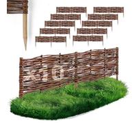 BOGATECO Salice Recinzione di Regno | 100 cm di Lunghezza e 20 cm di Altezza | Perfetto Come Recinzione per Giardini e Laghetti | rangivista per recinzione giardino esterno | 10 Pack