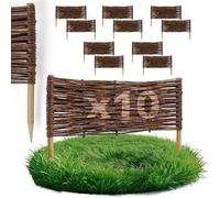 BOGATECO Salice Recinzione di Regno | 60 cm di Lunghezza e 20 cm di Altezza | Perfetto Come Recinzione per Giardini e Laghetti | rangivista per recinzione giardino esterno | 10 Pack