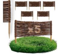 BOGATECO Salice Recinzione di Regno | 60 cm di Lunghezza e 30 cm di Altezza | Perfetto Come Recinzione per Giardini e Laghetti | rangivista per recinzione giardino esterno | 5 Pack