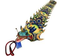 BOGAZY Costume Ballo Leone Dragon Fitness Ribbon Dance Lion Dragon Dance con Testa 3D Drago di Seta Cinese di Capodanno Sport all'Aria Aperta Puntelli per Prestazione(10m/33ft)
