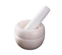 BOGAZY Mortar Pestle Set Schiaccia Aglio da Cucina, Schiaccia Aglio Manuale, Schiaccia Aglio, Macina Aglio Domestico, Set Pestello Mortaio con Pestello(White)