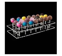 BOGAZY Torte Supporto for Cake Pop con 21 Fori in Acrilico Trasparente for Bastoncini Sottostanti Espositore Alzata