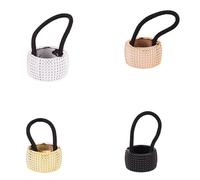 BOGEEL 4pcs Glitter Coda di Cavallo Titolari Elastico Strass Fascia Per Capelli Multicolore Cravatta Dei Capelli Delle