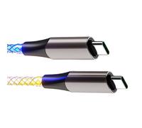 BOGEEL Cavo di ricarica da USB C a tipo C da 60 W con luci a LED sfumate Shell in alluminio ricarica rapida per dispositivi di tipo C