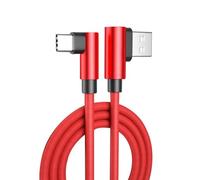 BOGEEL Cavo USB a doppio gomito tipo C con tessuto intrecciato, flessibile e ad alta resistenza, per smartphone, confezione da 1