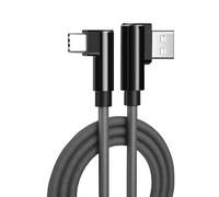 BOGEEL Cavo USB a doppio gomito tipo C con tessuto intrecciato, flessibile e ad alta resistenza, per smartphone, confezione da 1