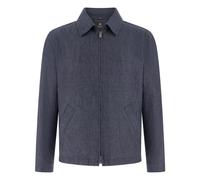 Boggi Milano, ,Jackets ,Uomo ,Blu ,2XL Bomber in Lino Tecnico
