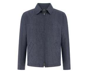Boggi Milano, ,Jackets ,Uomo ,Blu ,2XL Bomber in Lino Tecnico
