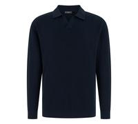 Boggi Milano, ,Knitwear ,Uomo ,Blu ,M Polo in Maglia con Collo Aperto