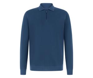 Boggi Milano, ,Knitwear ,Uomo ,Blu ,S B Tech Polo a maglia con mezza zip