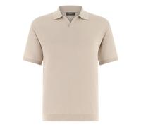 Boggi Milano - Polo Shirt Lavorata a Maglia con Scollo Aperto - -Tops -Uomo -Beige -S
