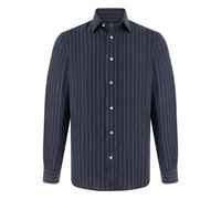 Boggi Milano, ,Shirts ,Uomo ,Blu ,S Camicia in lino regular fit