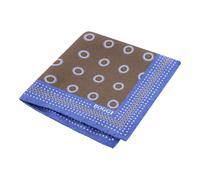 Boggi Milano - Silk Pocket Square With Medallions Pattern - - Accessories - Uomo - Beige - ONE SIZE