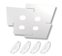 Boggia TOP LIGHT Plafoniera Led Linea Echo 1161 4 quattro punti luce moderna, elegante, sottile, da soffitto - lampadine Led GX53 comprese (Luce Naturale 4000 K)