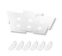 Boggia TOP LIGHT Plafoniera Led Linea Echo 1161/6 sei punti luce moderna elegante piatta metallo verniciato bianco parete soffitto - lampadine Led GX53 comprese (Luce Naturale 4000 K)