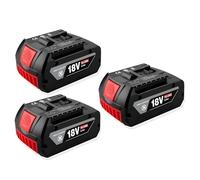 BOGJFC 18V 10Ah Li-Ion Compatibile Con Bosch Ricaricabile Sostitutiva BAT609 BAT618 BAT619 1/2/3/4PCS Con Caricabatterie Leggera 550G 18650 Compatto(3PCS)