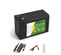 BOGJFC Batteria al Litio 12.6V 9Ah 18650 Pack 3S3P Ricaricabile per Energia Solare Lampade LED con Caricabatterie 12.6V 3A