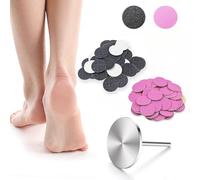 Bogoro 100 Pezzi Strumento per pedicure Carta vetrata Set di dischi di levigatura per pedicure pedicure tool sandpaper 15 Mm Con Albero Piedi Lisci E Puliti Per Casa