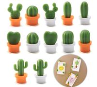 Bogoro 12Pz Cactus Fridge Magnets Mini Calamita da Frigo Magneti per Frigorifero a Fiori Calamite Frigo Bomboniera Cactus Calamite Potenti per Office Armadi Lavagne, Lavagna da Frigo, Calendario