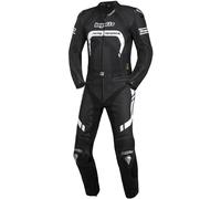 Bogotto Assen Abito moto due pezzi in pelle, Bianco/nero, Taglia 50