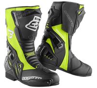 Bogotto Assen Stivali da moto, nero/giallo neon, Taglia 47