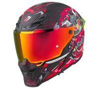 Bogotto Blade Armour Casco, nero/rosso, Taglia XL