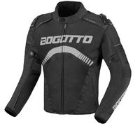 Bogotto Boomerang Giacca tessile moto impermeabile, nero/grigio, Taglia S