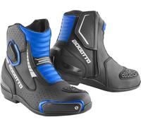 Bogotto Cartagena Stivali da moto traforati, nero/blu, Taglia 38
